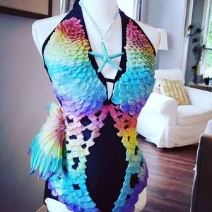 HAND made silicone scale bathingsuit